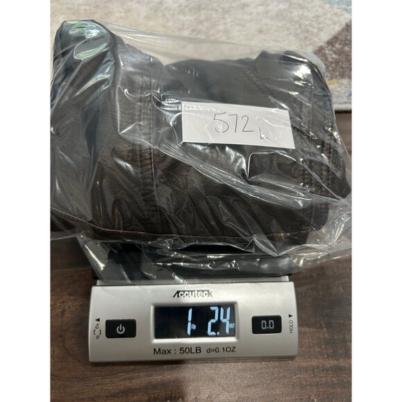 Black Rivet Sleeveless Moto Vest Large Faux Leather Zipper Brown - Picture 12 of 12